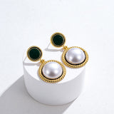 Earrings Frosted Shell Beads Solid Color – Special Occasion Gifts — 2