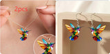 Colorful Bird Acrylic Earrings Vintage Necklace – Jewelry Gift Ideas — 16