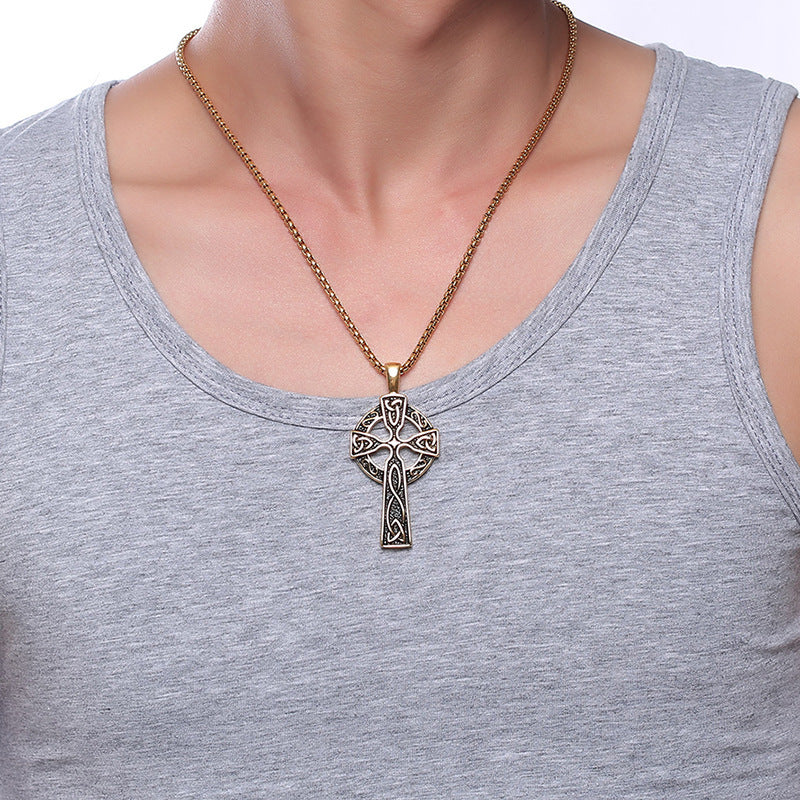 62MM Titanium Steel Celtic Cross Pendant Necklace – Jewelry Gift Ideas — 1