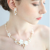 Bridal Necklace Exquisite Ceramic Flower Wedding – Jewelry Gift Ideas — 1
