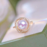 Crystal Inlaid 14K Note Gold Ring – Unique Gift Ideas — 5