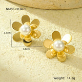 Flower Pearl-studded Earrings Cold Wind – Surprise Gifts — 5