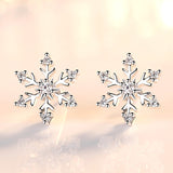 Fashion Personality Zircon Snowflake Earrings Women – Stylish Gifts — 1