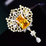 Fashion Emerald Zircon Brooch Elegant Style – Stylish Gifts — 2