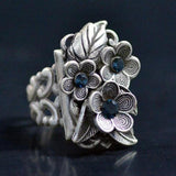 Vintage Flower Noble Aquamarine Gift Ring – Small Gift Ideas — 4