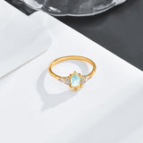 Luxury Girl Ring Natural Blue Topaz – Gifts for Kids — 5