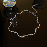 Diamond-inlaid Irregular Splice Necklace Cool – Jewelry Gift Ideas — 6