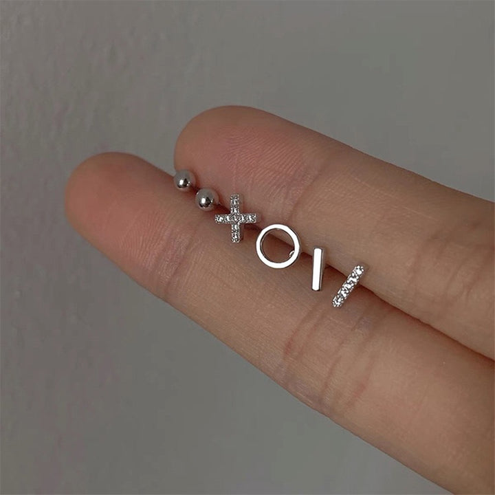 925 Silver Post Asymmetric Petite Mini Six – Meaningful Gifts — 1