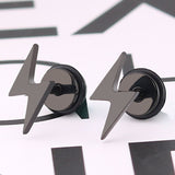 Stainless Steel Round Cake Earrings Black – Gift Ideas — 5