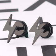 Stainless Steel Round Cake Earrings Black – Gift Ideas — 5