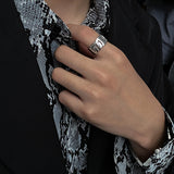 Men's Titanium Steel Hollow Ring – Gifts for Him — 5