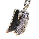 Vintage Evil Psychic Crow Sterling Silver Pendant – Jewelry Gift Ideas — 2