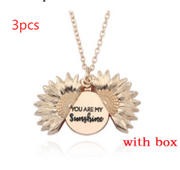 Sunflower Double Lettering Necklace – Jewelry Gift Ideas — 12
