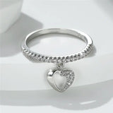 Simple All-Match Ring Heart-shaped Hollow-out – Gift Ideas — 3