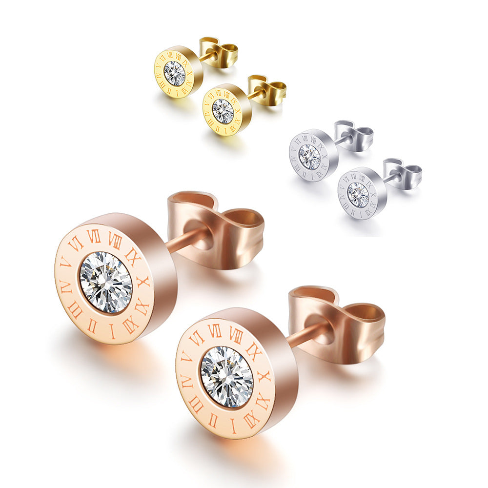Roman Numerals and Diamond Stud Earrings – Meaningful Gifts — 1