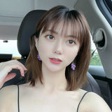 Cute Purple Grape String Earrings – Stylish Gifts — 5