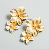 Flower earrings, golden petals, earrings – Small Gift Ideas — 4