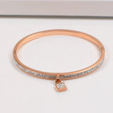 Full Diamond Pendant Classic Lock Couple Bracelet – Jewelry Gift Ideas — 1