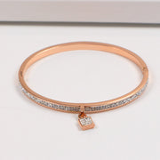 Full Diamond Pendant Classic Lock Couple Bracelet – Jewelry Gift Ideas — 1