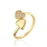 INS Simple Love Shape Golden Ring – Gifts for Couples — 2