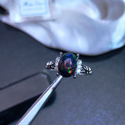 925 Silver Inlaid Natural Opal Ring – Small Gift Ideas — 4
