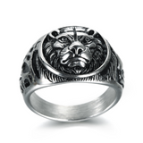 Tiger head lion vintage stainless steel ring – Holiday Gift Ideas — 4