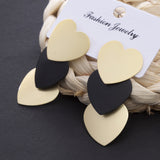 Heart Shaped Geometric Earrings Long Women's Frosty – Stylish Gifts — 5