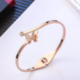 Rose Gold Titanium Steel Butterfly Female Simple – Jewelry Gift Ideas — 2