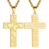 Men's Stainless Steel Lettering Cross Necklace – Jewelry Gift Ideas — 5