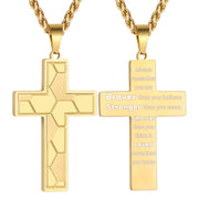 Men's Stainless Steel Lettering Cross Necklace – Jewelry Gift Ideas — 5