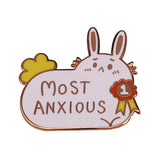 Anxiety Bunny Brooch Mental Health Awareness – Jewelry Gift Ideas — 5