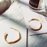 Sterling silver needle earrings c-shaped earrings – Meaningful Gifts — 5