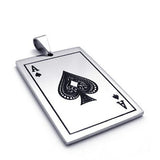 Stainless Steel Spades Pendant Necklace – Jewelry Gift Ideas — 5