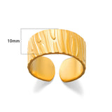 Stainless Steel Oil Pressure Ring Irregular Wide – Stylish Gifts — 4
