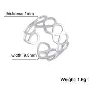 Stainless Steel Color Cute Kitten Solid Ring – Cat Lover Gifts — 7