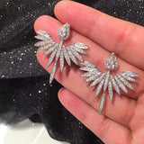 Zircon earrings angel wings earrings – Thoughtful Gifts — 5