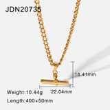 Punk Hip Hop 18K Gold Stainless Steel T Bar – Jewelry Gift Ideas — 2