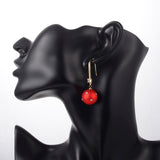 Short Pearl Frosted Bead Copper Earrings – Useful Gifts — 3