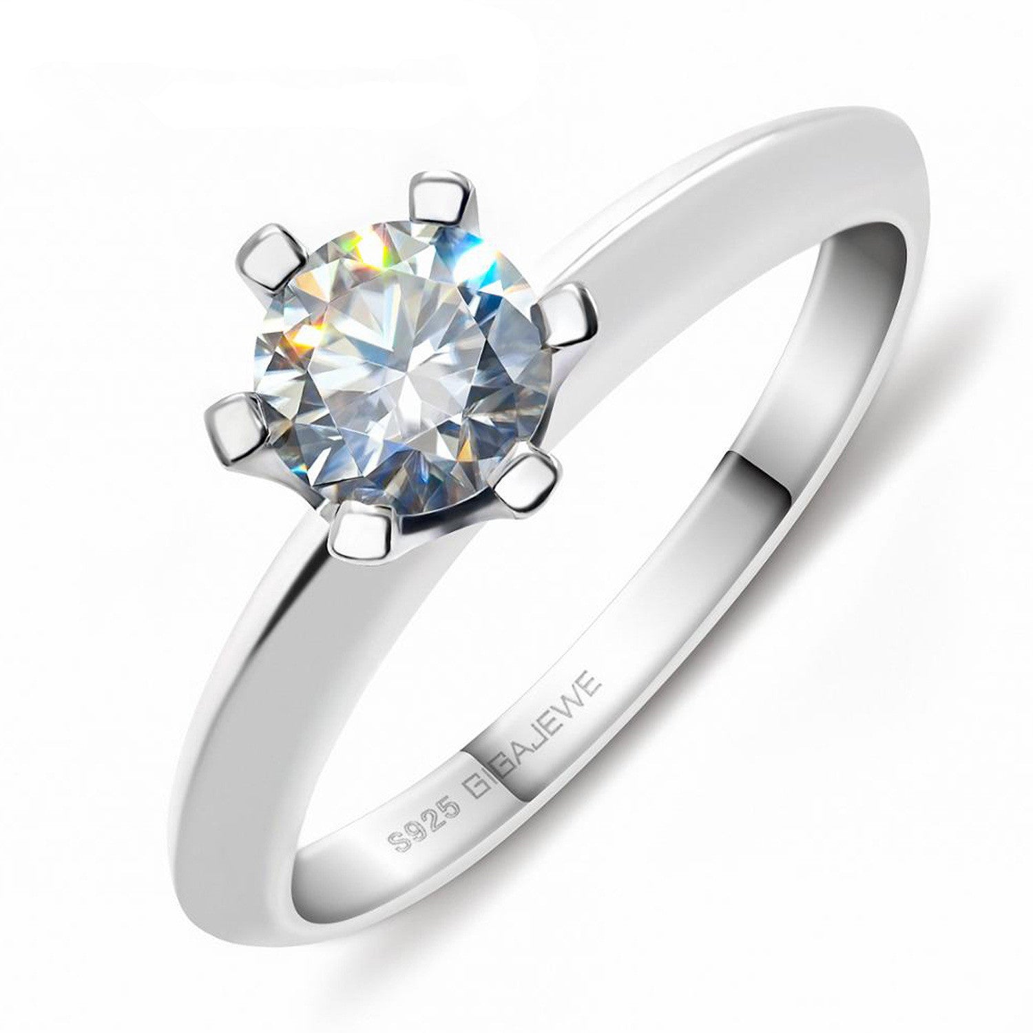 Moissanite Ring 925 Silver Ring Colored – Jewelry Gift Ideas — 1