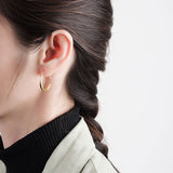 Sterling Silver Simple Temperament O Earrings – Practical Gifts — 4