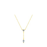 S925 Silver Round Diamond Y-shaped Chain – Jewelry Gift Ideas — 3