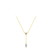 S925 Silver Round Diamond Y-shaped Chain – Jewelry Gift Ideas — 3