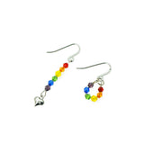 Earrings Hand Made Asymmetric Glass Crystal Stud – Small Gift Ideas — 4