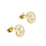 Titanium Steel 26 English Alphabet Letter Earrings – Thoughtful Gifts — 17