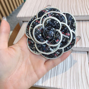Brooch Big Flower Black And White Classic Floral – Jewelry Gift Ideas — 5
