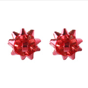 Christmas Simple Metal Flower Bow Creative Earrings – Small Gift Ideas — 4