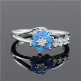Flower Ring Women's Synthetic Ornament – Gifts for Her — 9