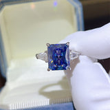 Sapphire Blue Ledean 5 Karat Moissanite Ring – Useful Gifts — 4