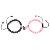 White Turquoise Love Magnet Couple Bead Bracelet – Gifts for Couples — 7