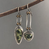 Simple Two-tone Irregular Long Eardrops – Surprise Gifts — 1
